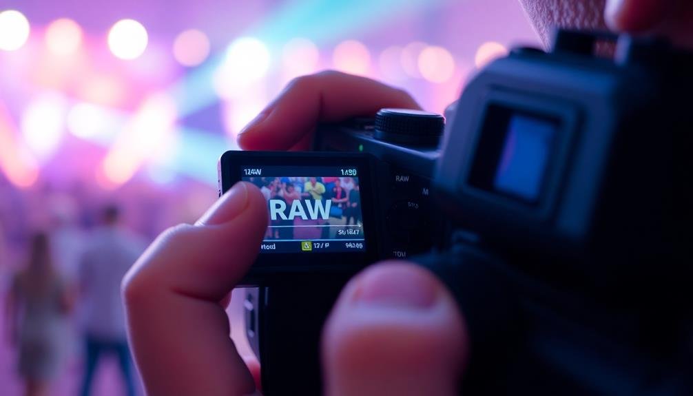 activate raw image settings