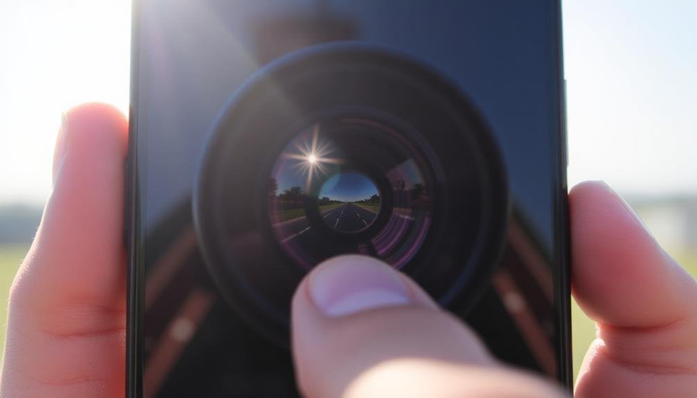 activating smartphone spot metering