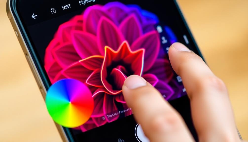 adjust focus peaking colors