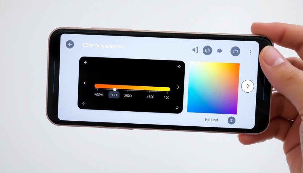 adjustable lighting color settings