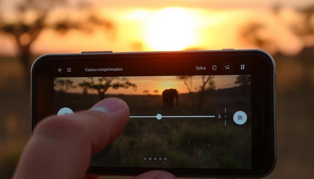 adjusting camera exposure settings