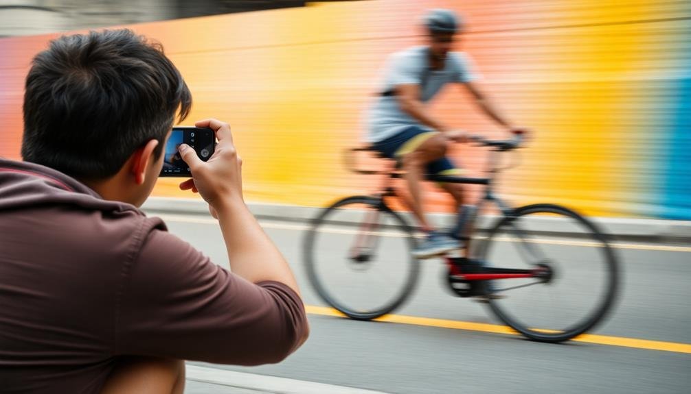 capturing motion with panning