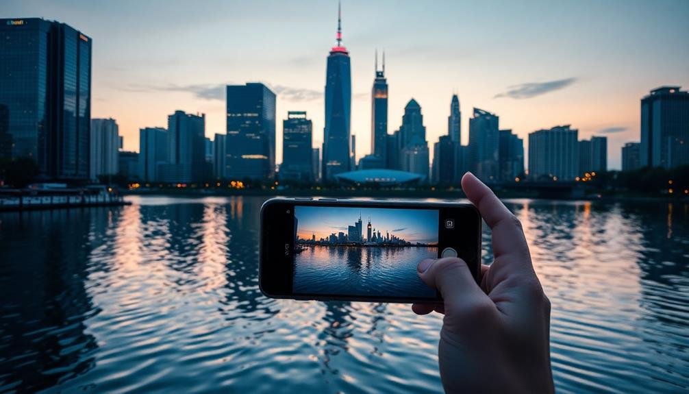 city reflections enhance phone photography