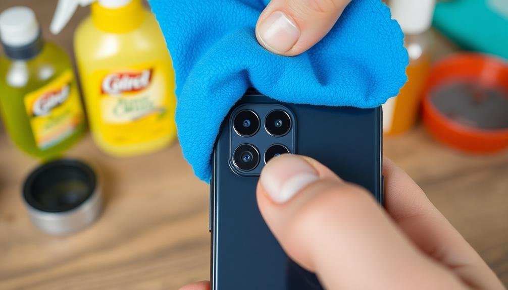 clean with microfiber cloth