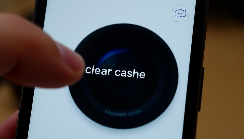 clear camera app cache