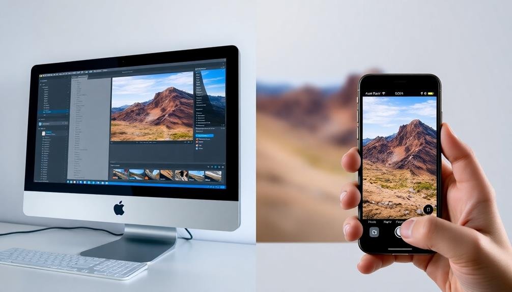 desktop versus mobile workflows