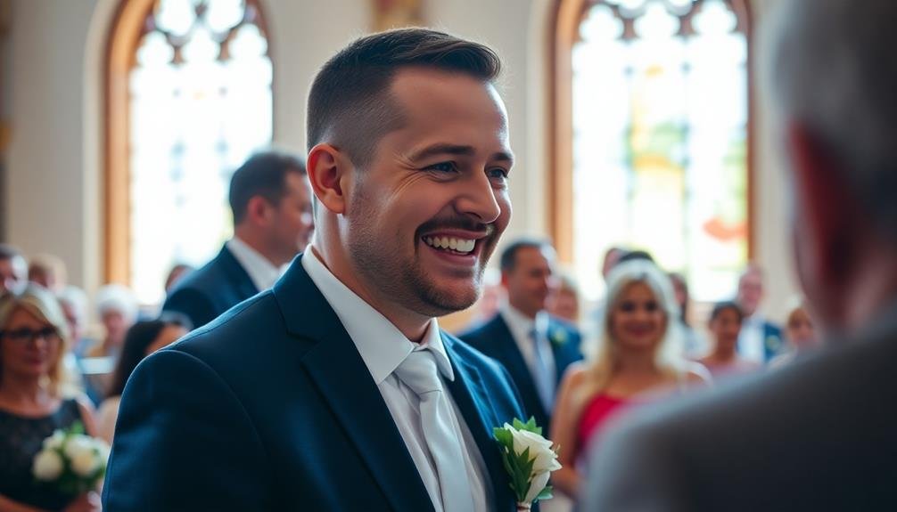 emotional groom s altar moment