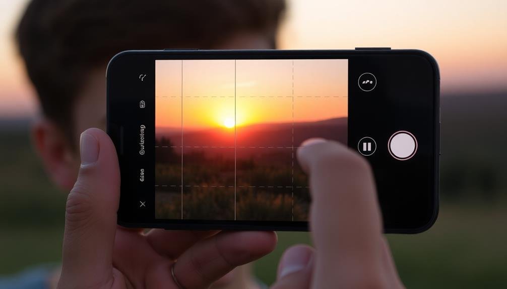 enable smartphone grid lines