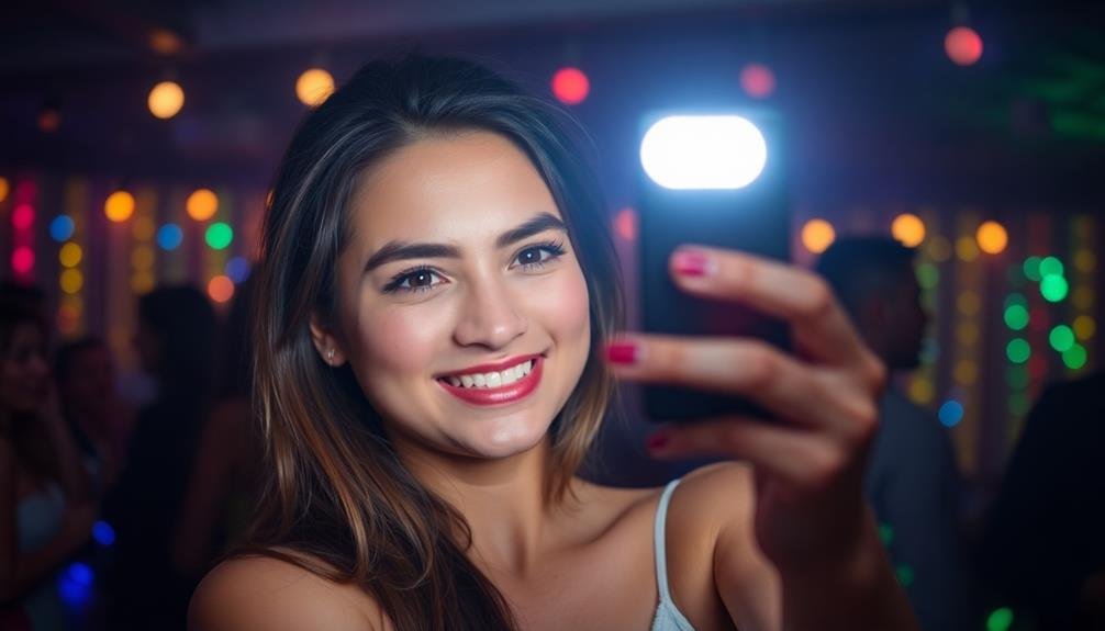 front facing flash selfies