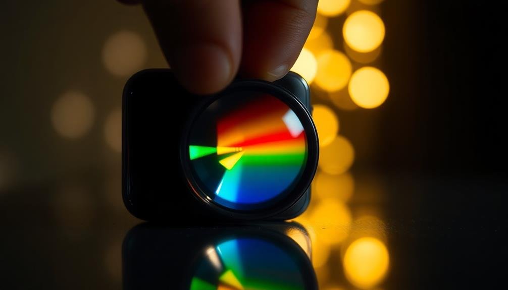 lens flares on reflection