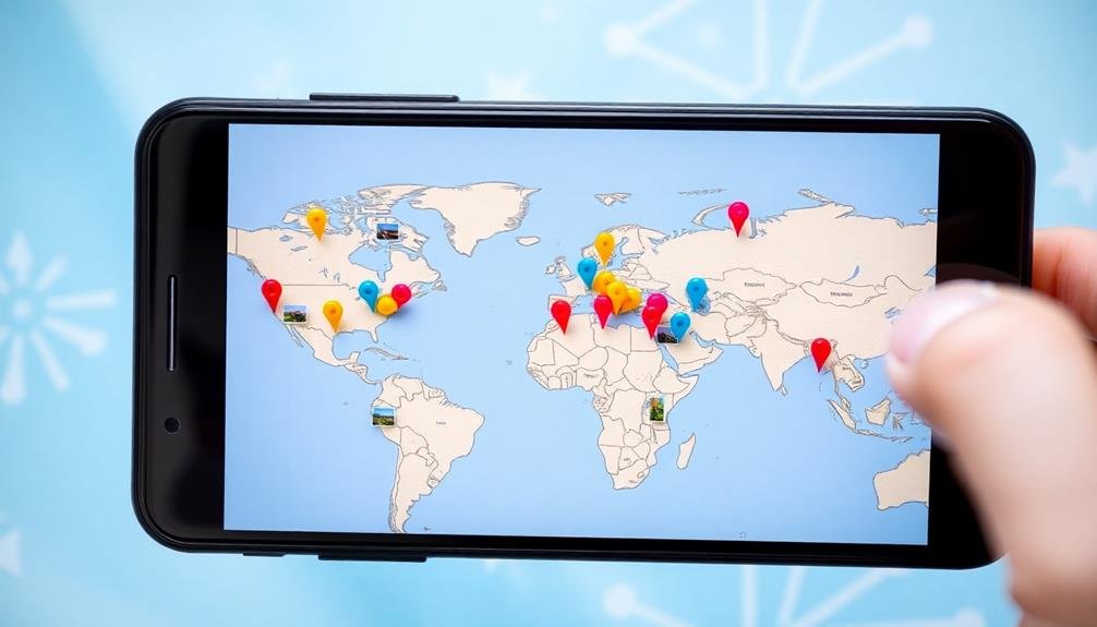 map based photo organization