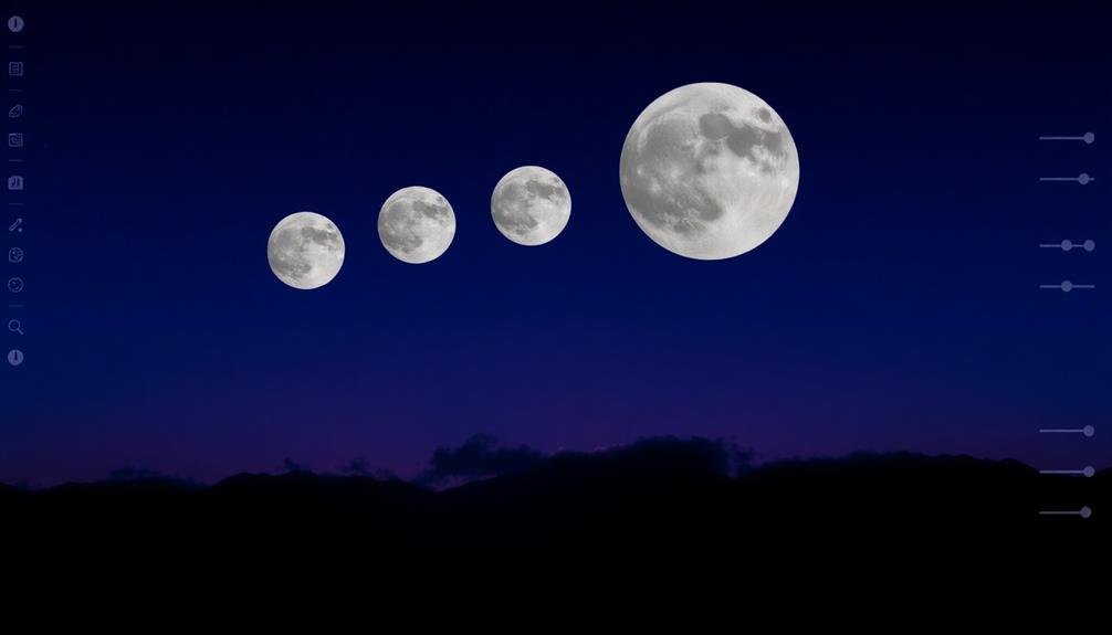 moon phase time lapse editing