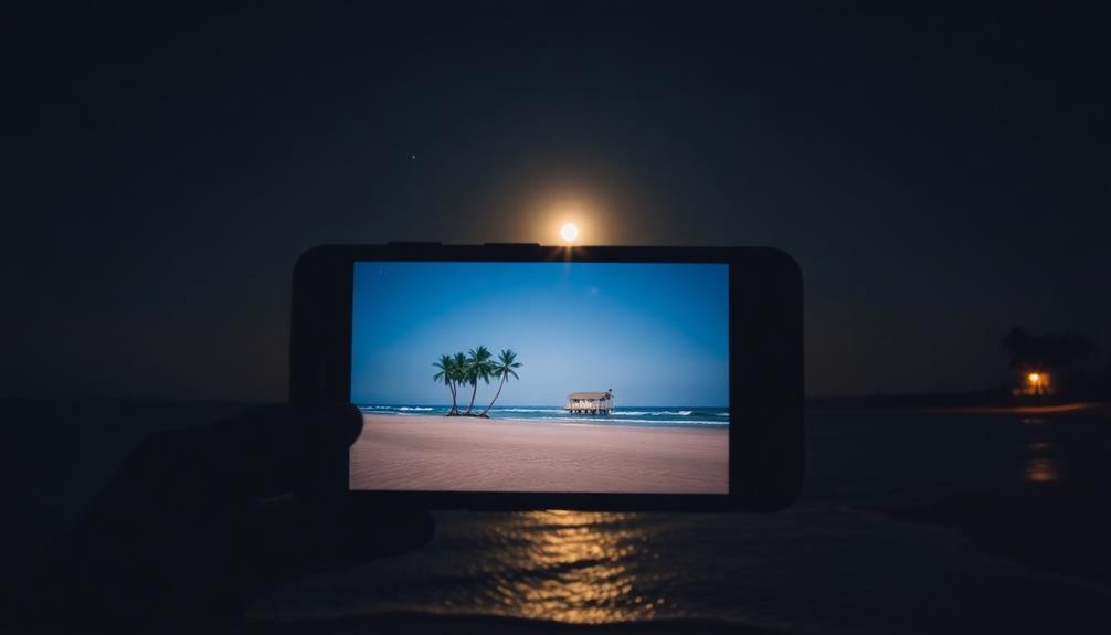 moonlight creates serene atmosphere