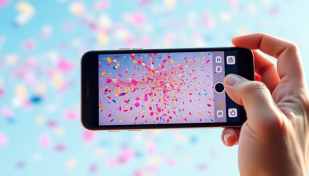 slow motion social media sharing