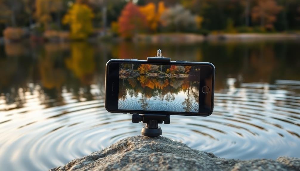 smartphone water reflection photography