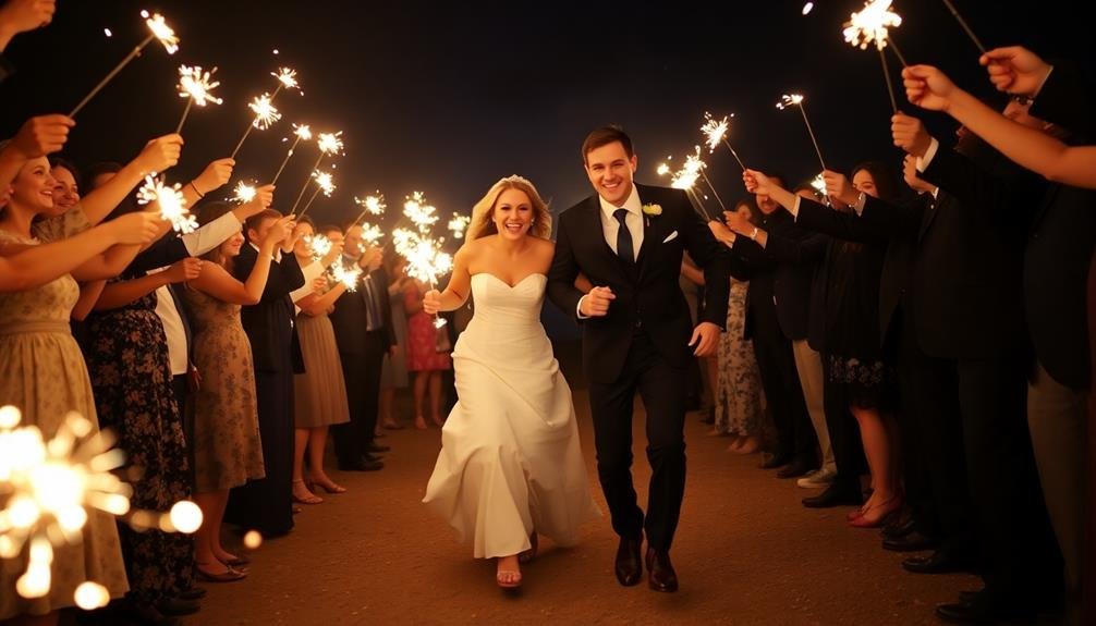 sparkler send off celebration