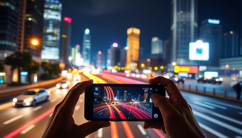stunning mobile light trails