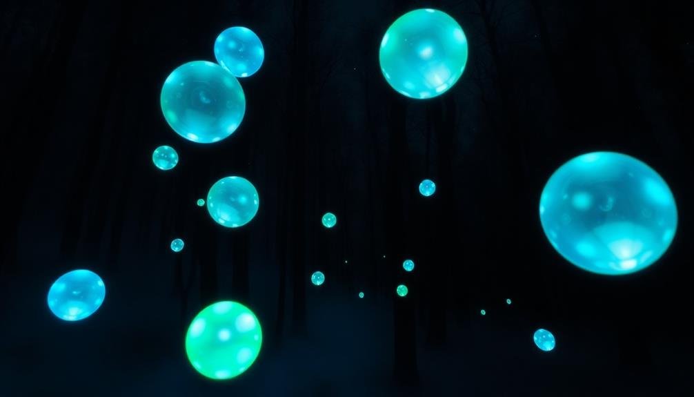 suspended luminous spheres