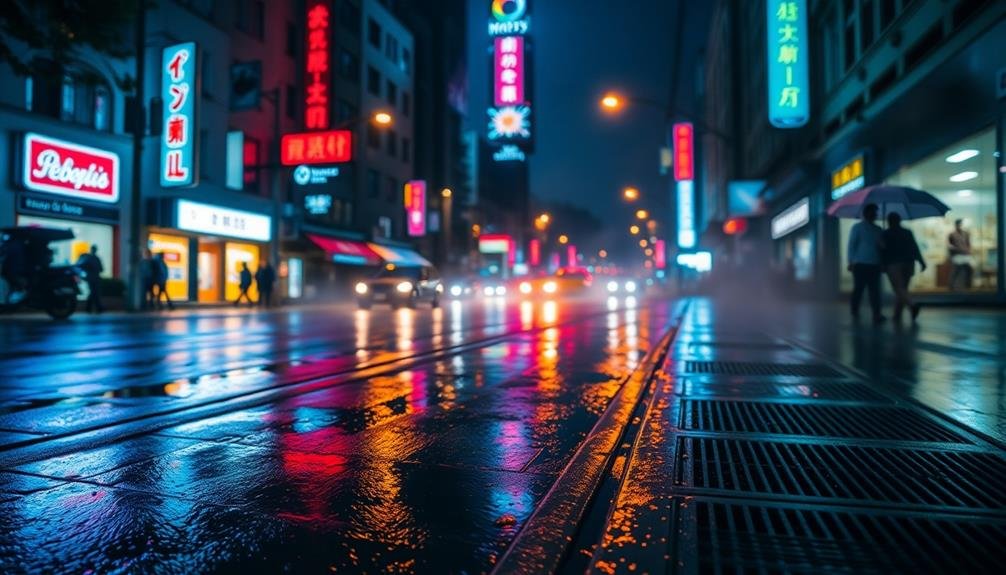 vibrant urban nightlife